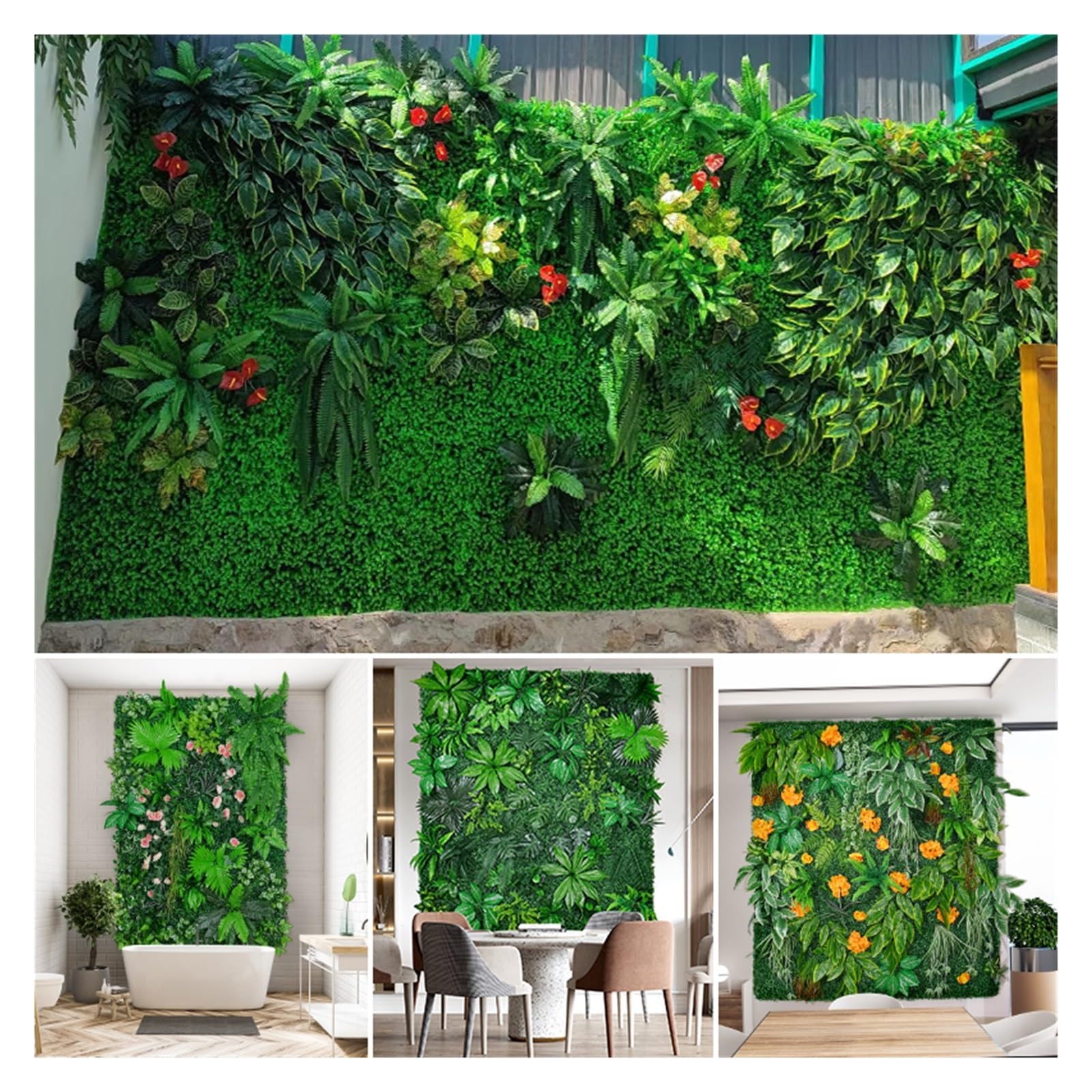 Amazon｜DAVBIR 人工植物ツゲの木生垣パネル 60*40 センチメートル緑